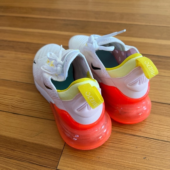 Nike Air Max 270 trainers - white, yellow, and orange, size 8.5, gently worn - Picture 3 of 8